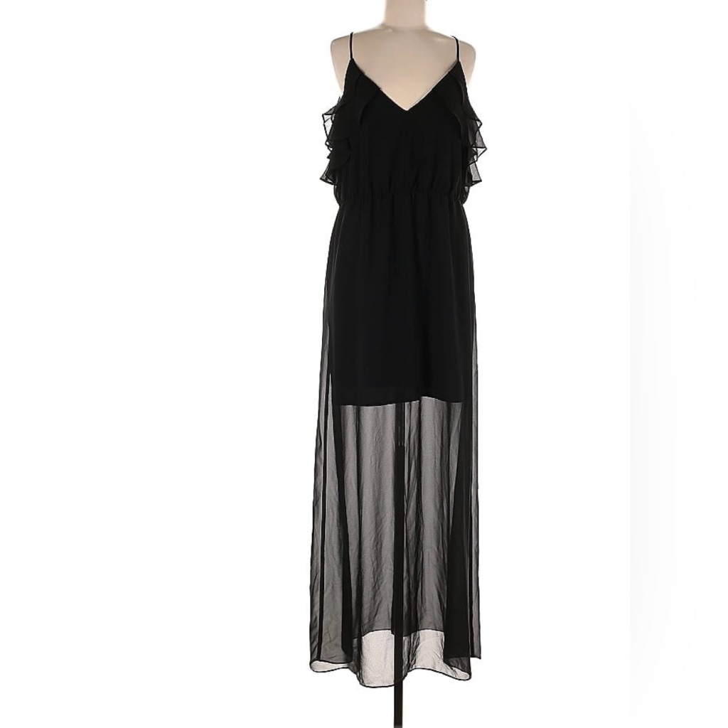 Bcbgeneration Black Shear Maxi Dress